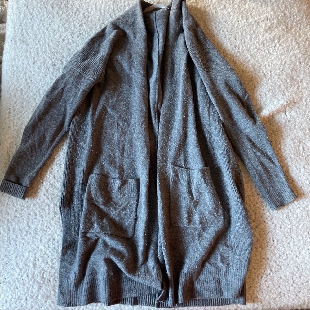 Athleta grey open front‎ cardigan small